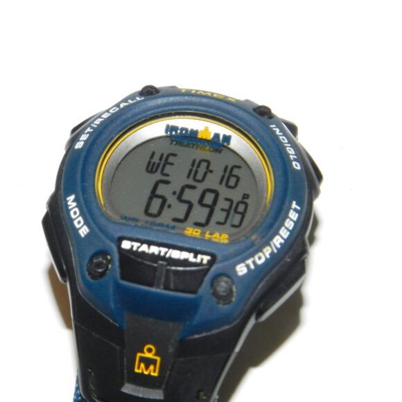 Timex Ironman Watch Digital Chronograph Alarm Timer T5K413 Nylon Self Latch Band - Picture 1 of 6